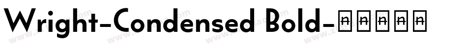 Wright-Condensed Bold字体转换